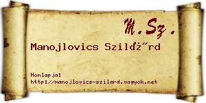 Manojlovics Szilárd névjegykártya